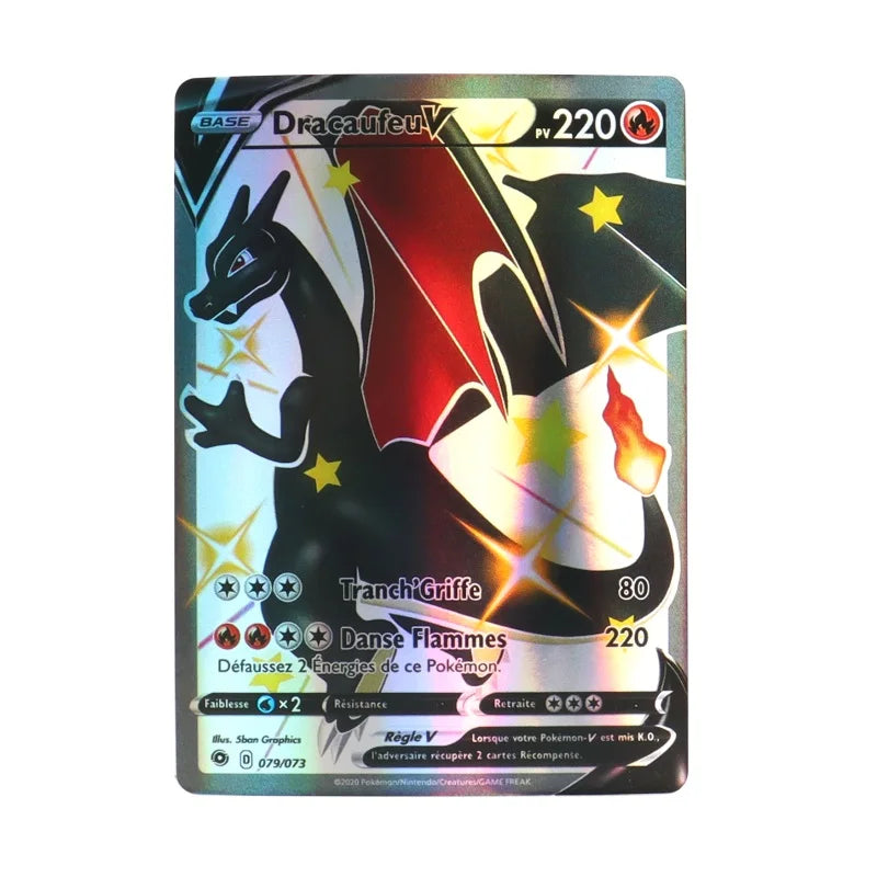 60-100Pcs French Pokemon cards MEGA Vmax Shiny trading Card Birthday gift for children