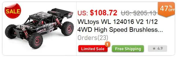 WL 12428 WLtoys 1/12 4WD RC Racing Car High Speed Off-Road Remote Control Alloy Climbing Truck LED Light Buggy Toys Kids Gift