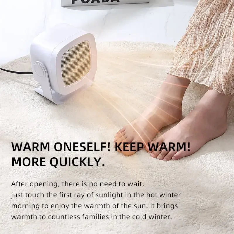 110V 220V Electric Fan Heater Portable Home Heater Fast Heating Desktop Heater for Winter Warming Machine Warm Hands and Feet