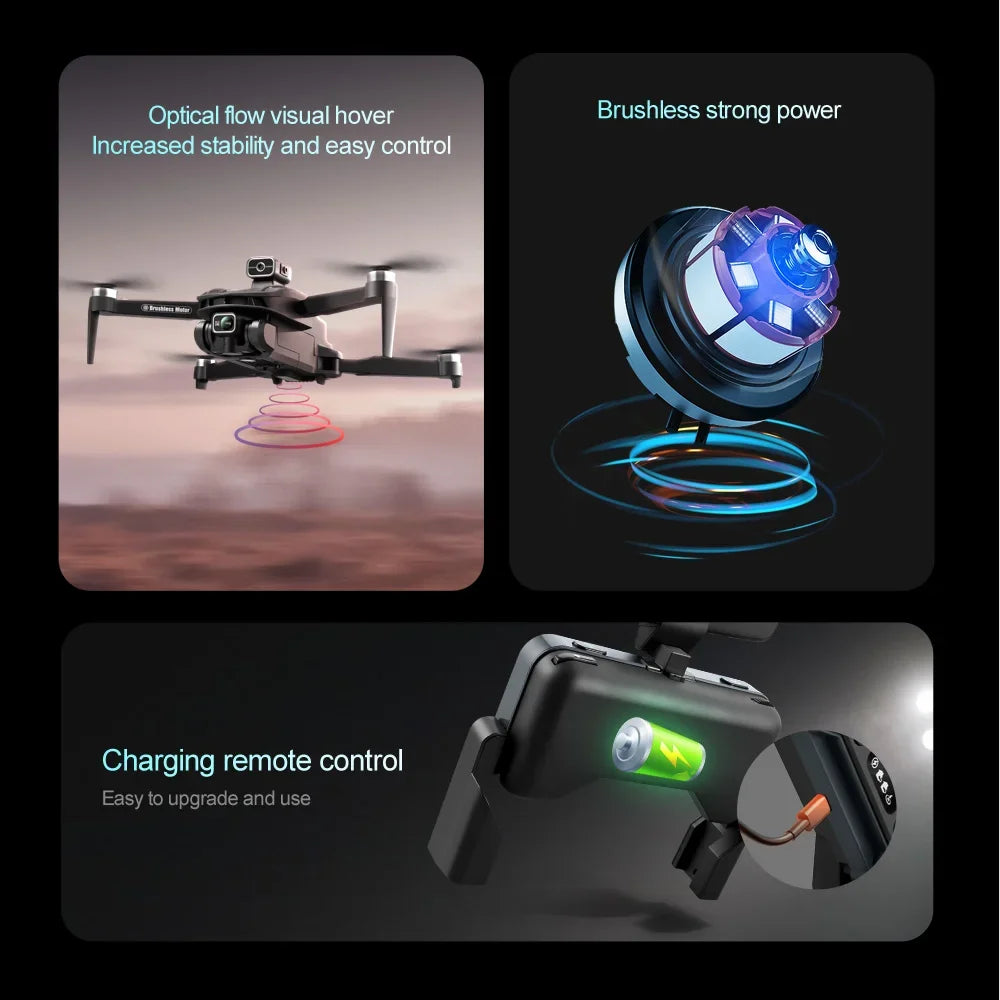 HD V168 MAX PRO Drone GPS 8K HD Camera 5G WIFI FPV Brushless RC Quadcopter Obstacle Avoidance Automatic Return