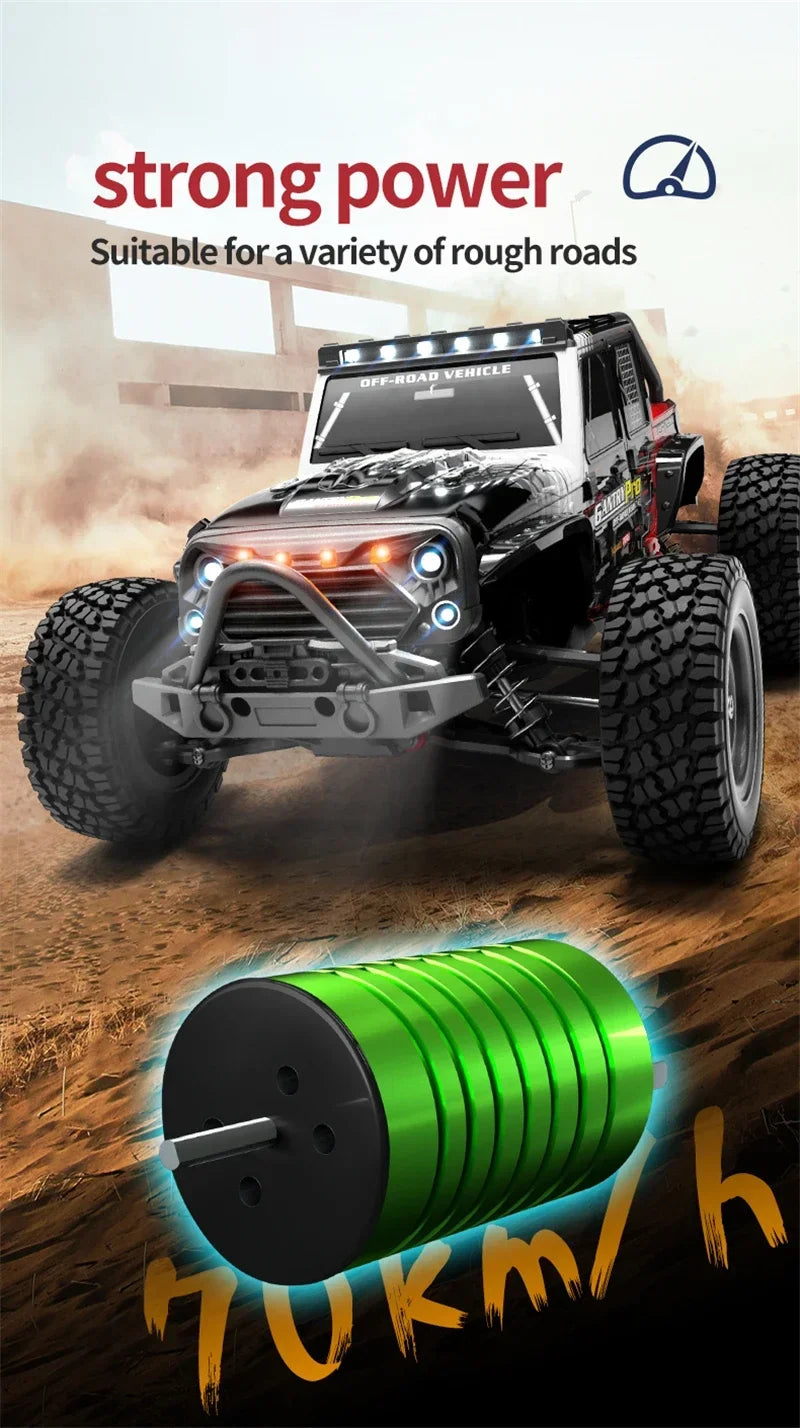 16103PRO 1:16 4WD RC Car with LED 2.4G Remote Control Cars 70KM/H High Speed Drift Monster Truck for Kids VS WLtoys 144001 Toys