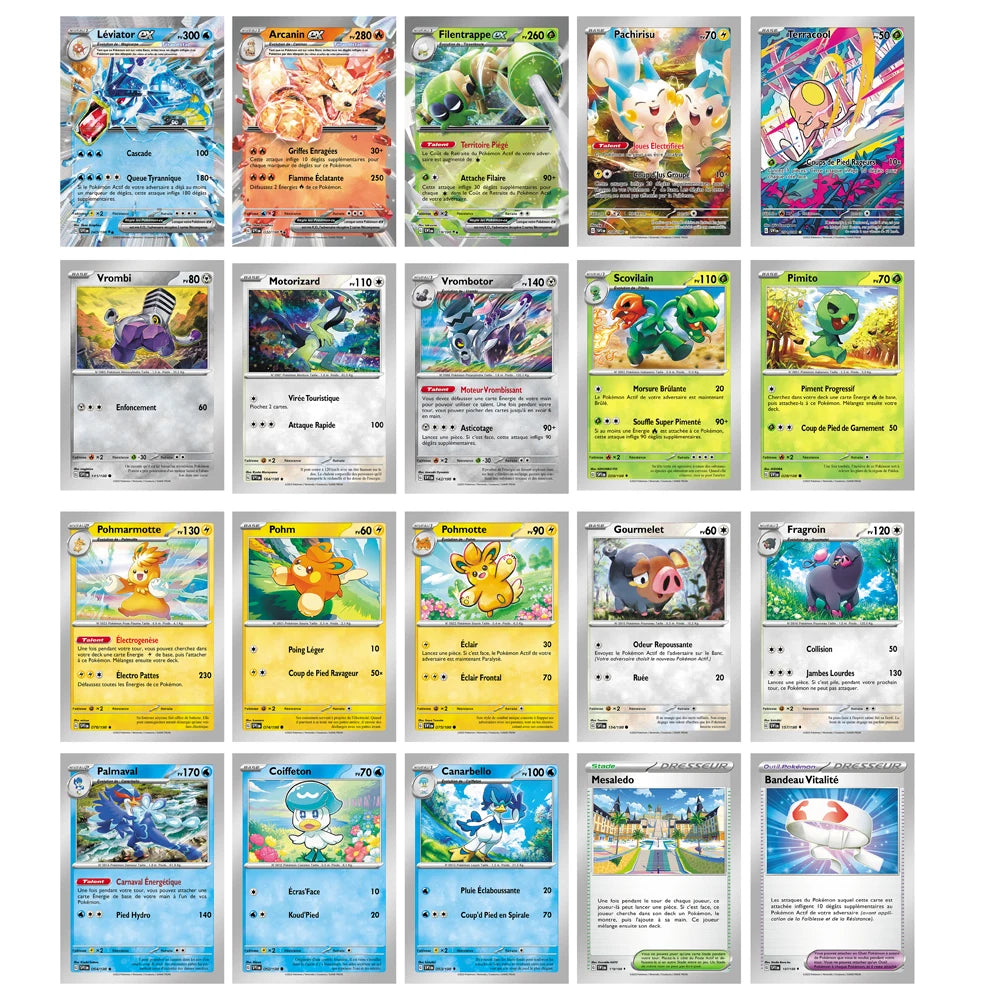 50-200Pcs Pokemon Cards Game Collection Battle Carte Trading Cards Fusion Strike French Version V MAX TRAINER Kids Toy