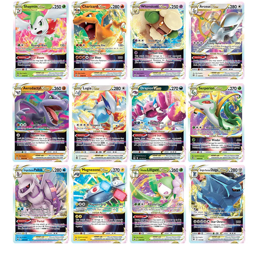 50Pcs Pokemons Card Shining TAKARA TOMY GX VMAX V MAX Cards Game Battle Carte Trading Children Toy