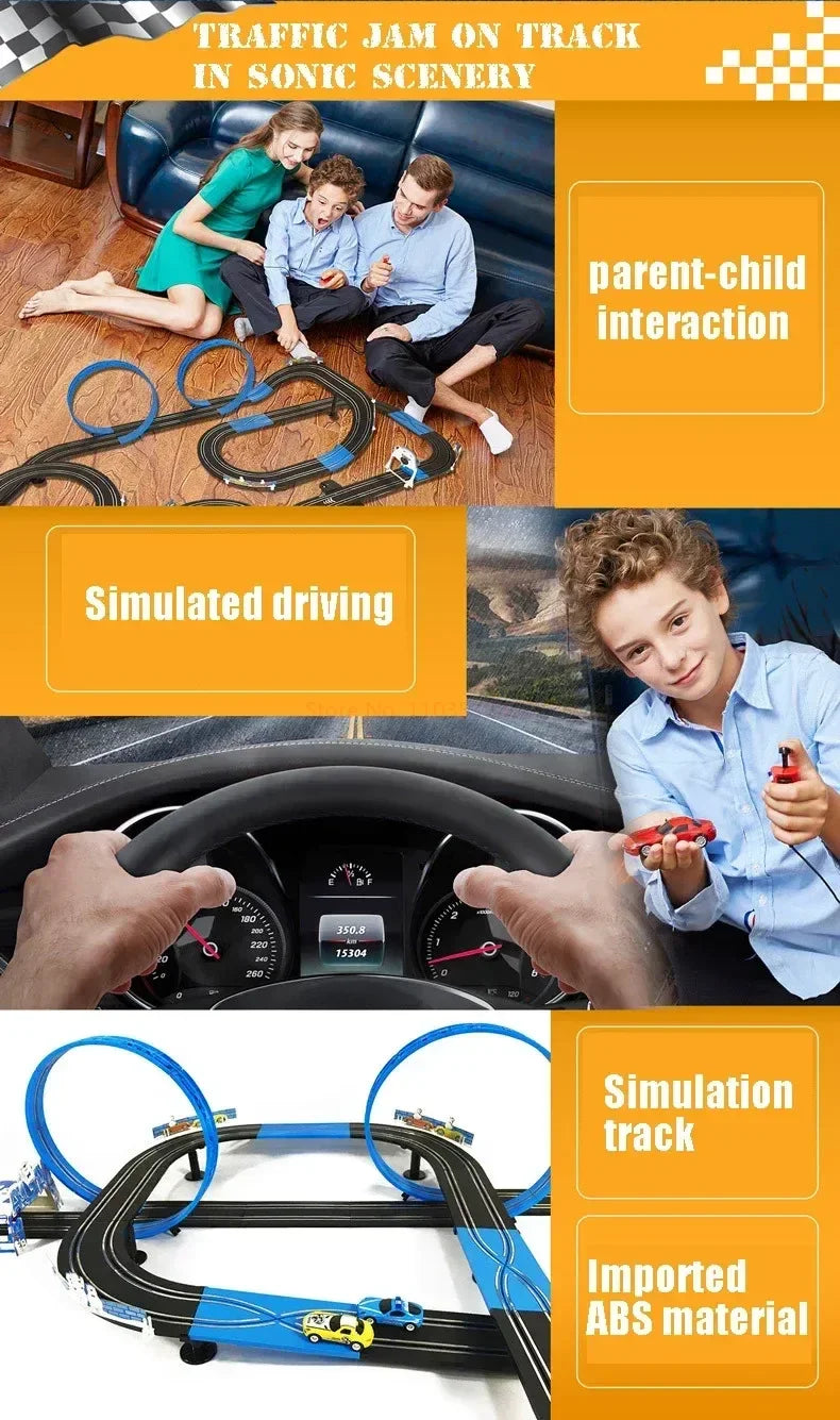 Rc Toy Set Racing Track Electric Double Remote Control Car Interactive Autorama Circuit Voiture Christmas Toy For Boy Children