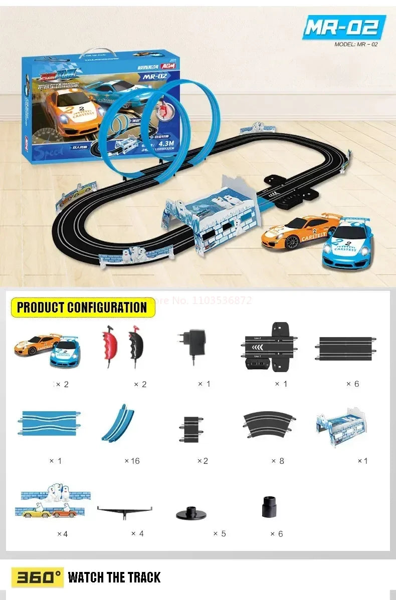 Rc Toy Set Racing Track Electric Double Remote Control Car Interactive Autorama Circuit Voiture Christmas Toy For Boy Children