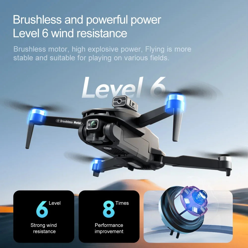 BMAD V168 MAX PRO Drone GPS 8K Professional With HD Camera 5G WIFI FPV Brushless RC Quadcopter Obstacle Avoidance Automatic Retu