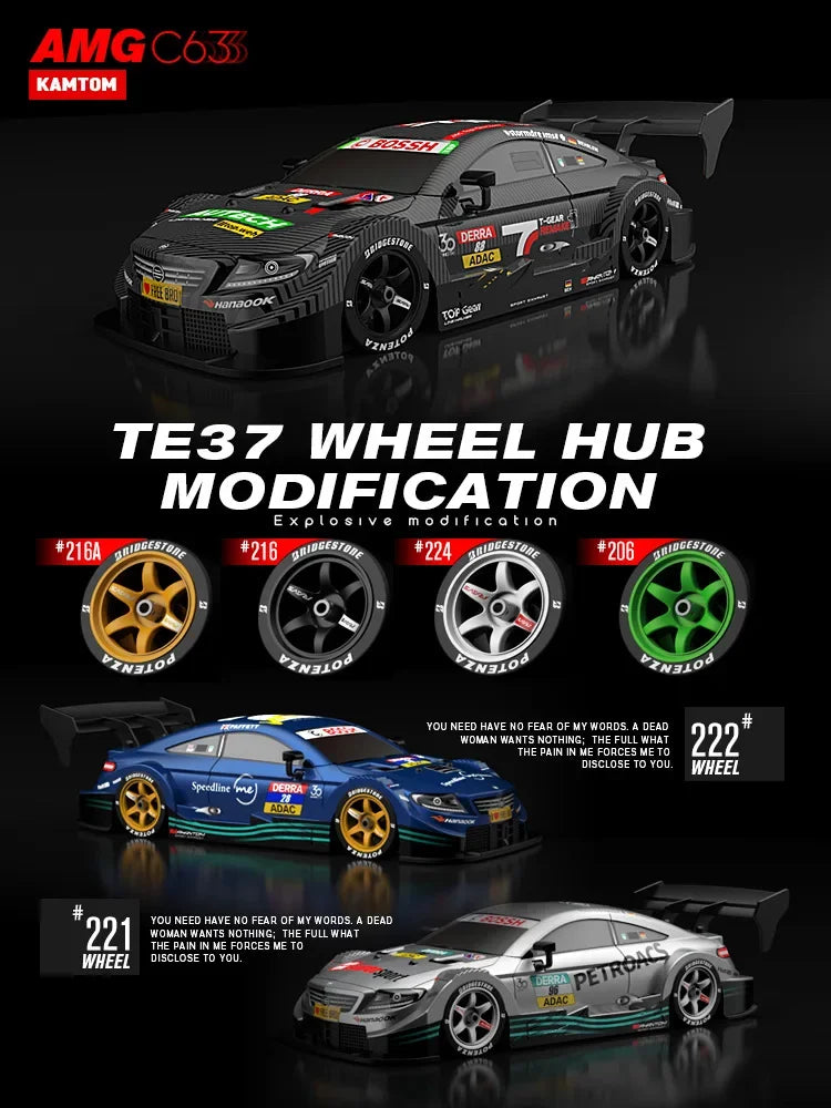 Drift Car 1:16 40km/h 2.4G Four-wheel High Speed Three Type of Tire Classic Edition Professional Racing Rc Cars for Adults Gifts