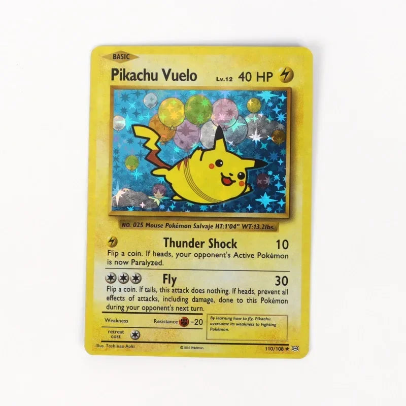 English Pokemon Card 1996 Year Shining Charizard Pikachu Mewtwo trade Card Kids Pokemon Toy