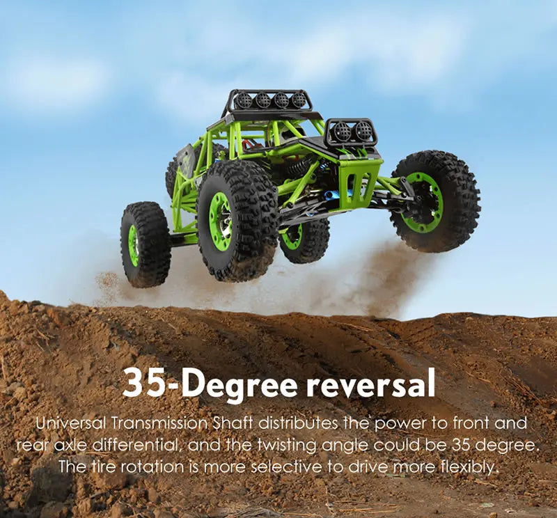 WL 12428 WLtoys 1/12 4WD RC Racing Car High Speed Off-Road Remote Control Alloy Climbing Truck LED Light Buggy Toys Kids Gift