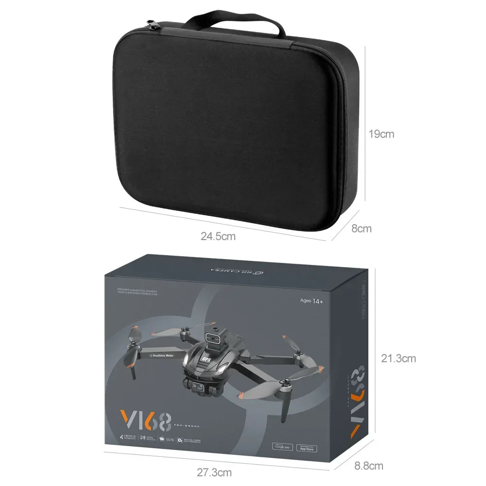 HD V168 MAX PRO Drone GPS 8K HD Camera 5G WIFI FPV Brushless RC Quadcopter Obstacle Avoidance Automatic Return