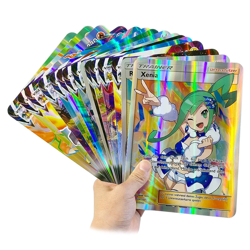 5-30 Pcs/set Pokemon Cards Jumbo Card Italian English Vmax GX Color Energy Card Pikachu Rare Collection Battle Trainer Boys Gift