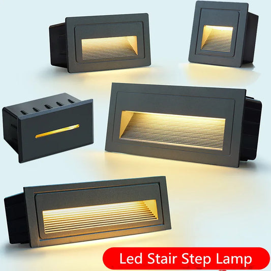 10W Wall Light Underground Waterproof Led Step Stair Lights Outdoor Footlight Recessed Corner Wall Lamp Exterior Garden Light