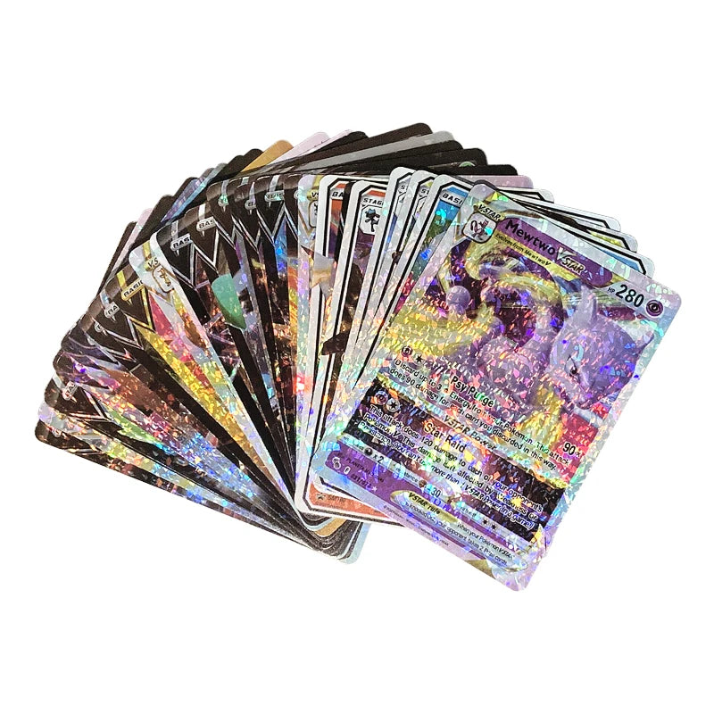 81Pcs Pokemon Francaise German Gold Cards Spanish English Foil Gold Rainbow Cards VMAX EX GX Card Vmax Gx Game Card Child Gifts