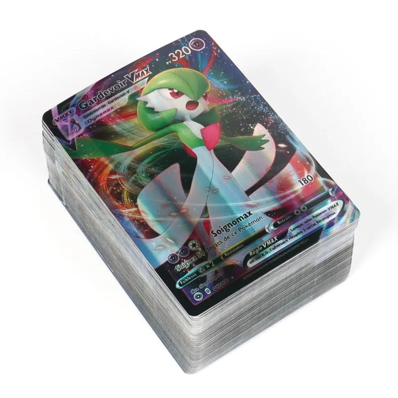 60-100Pcs French Pokemon cards MEGA Vmax Shiny trading Card Birthday gift for children