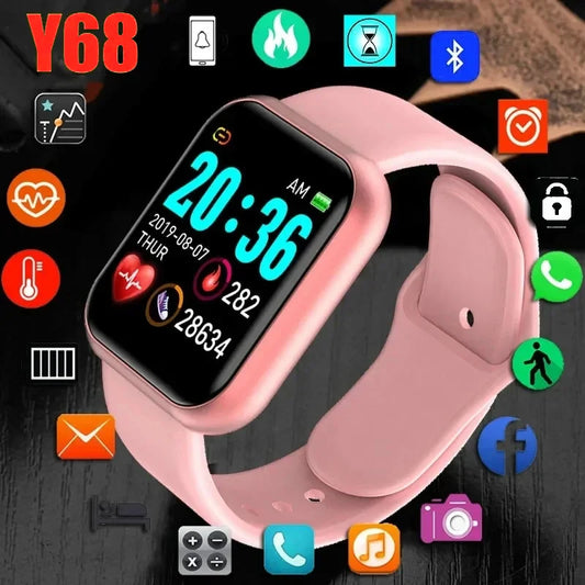 Y68 Smart Watch Men and Women Wristwatches Smartwatch Electronic Clock Fitness Monitor Birthday Gift For Xiaomi Huawei Bracelet