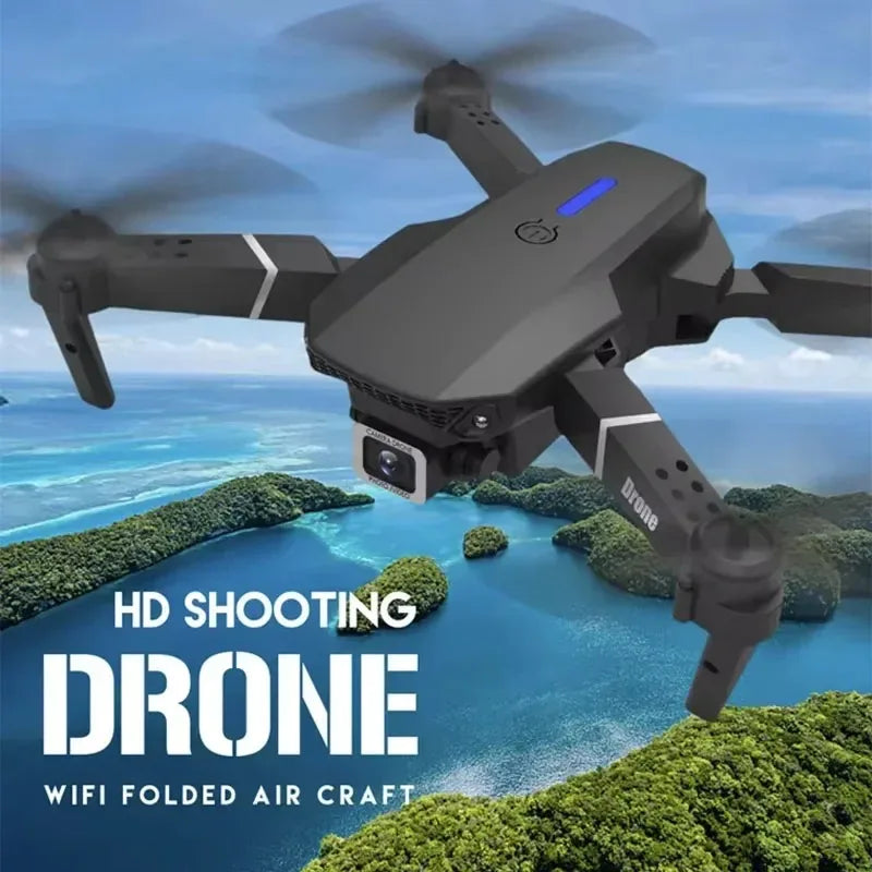 2024 E88Pro RC Drone 4K Professinal With 3 Battery 1080P Wide Angle HD Camera Foldable Helicopter WIFI FPV Height Hold Gift Toy