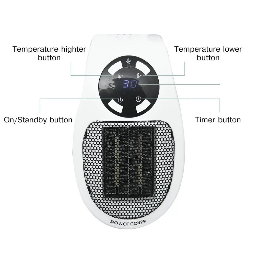 HK-439 220V/110V Electric Heater Portable Heate Wall Room Heating Stove Mini Household Radiator Winter Remote Warmer Machine