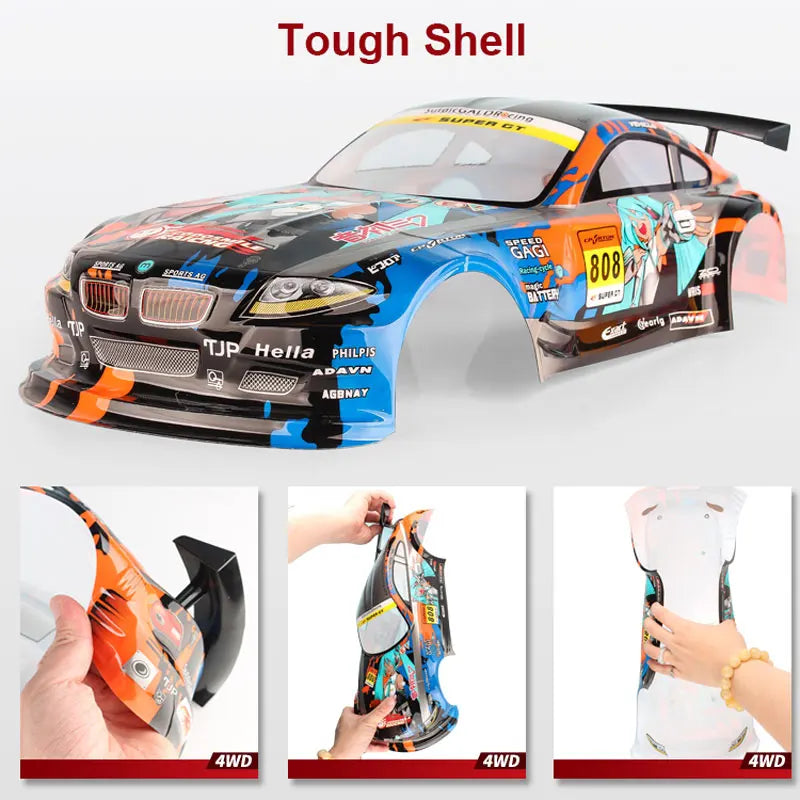 1:10 70km/h High-speed Drift Remote Control Car 2.4G 4WD Rc Off-road Vehicle Dual-speed Rc Car Children's Christmas Gift