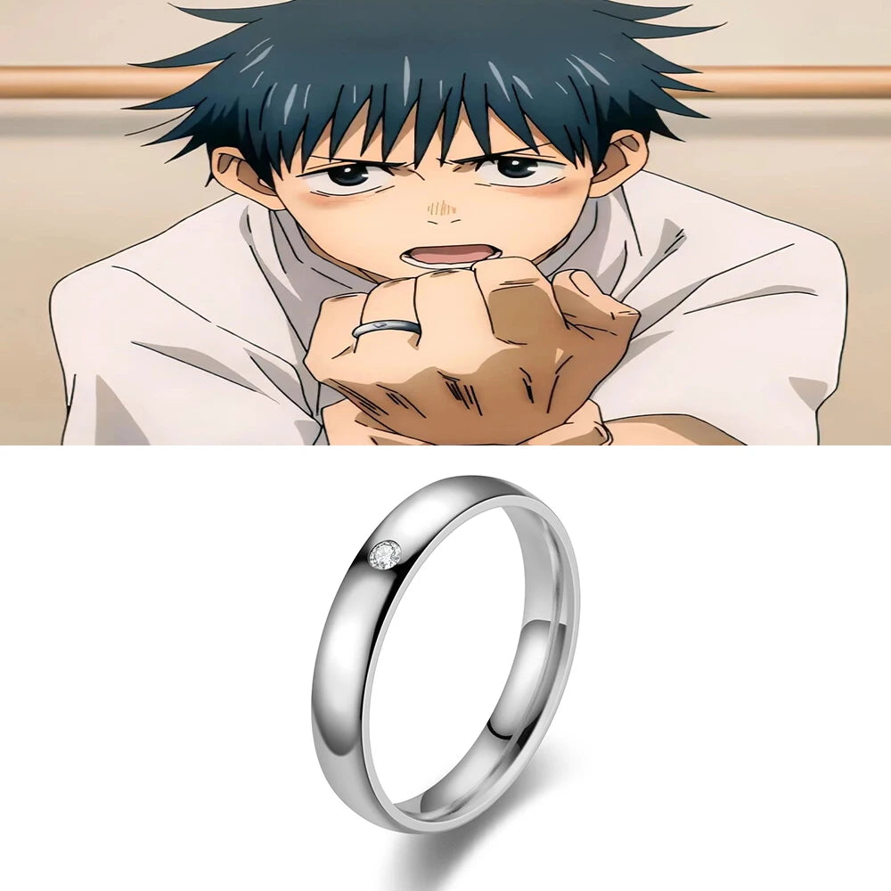 Anime Jujutsu Kaisen Yuta Okkotsu Rings Cosplay Props Men Women Couple Lover Ring Jewelry Accessories Gifts