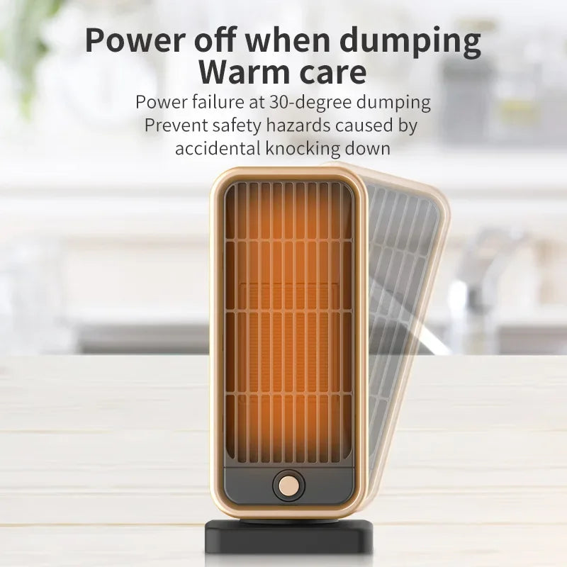 500W Heating Fans for Home Office Portable Desktop Electric Heater Low Consumption Vertical Electric Warmer Winter Mini Heaters