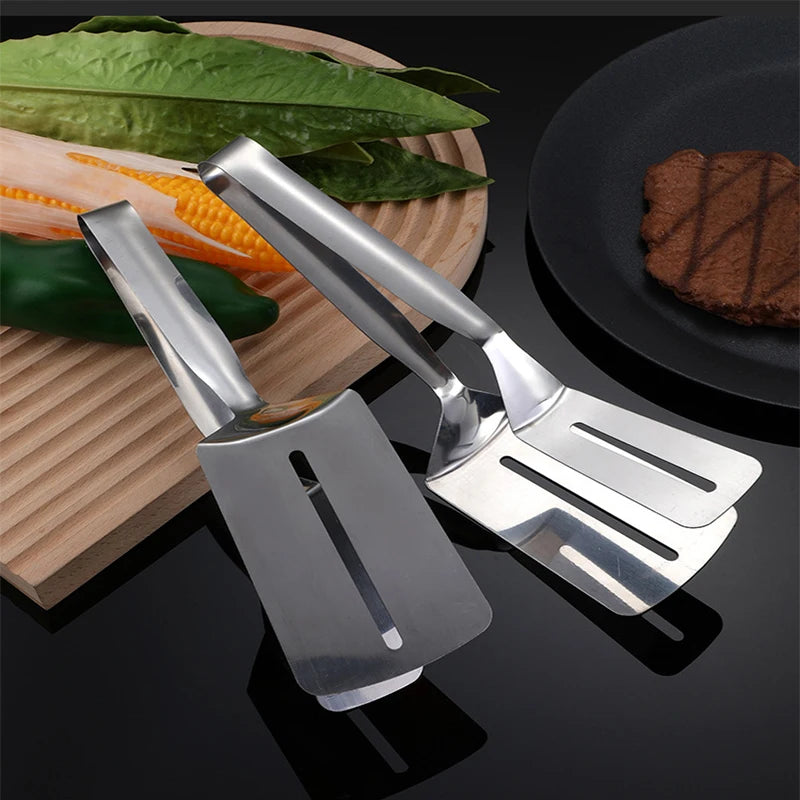 304 Stainless Steel Double-Sided Steak Clip Thick, BBQ, Fried, Fish, Bread, Barbecue,Multifunctional Kitchen Accessories ﻿