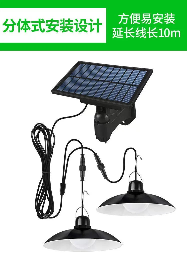 Auto-lighting Solar Pendant Light Led Solar Powered Lamp White/Warm light with Remote Control Chandelier Camping Outdoor Garden