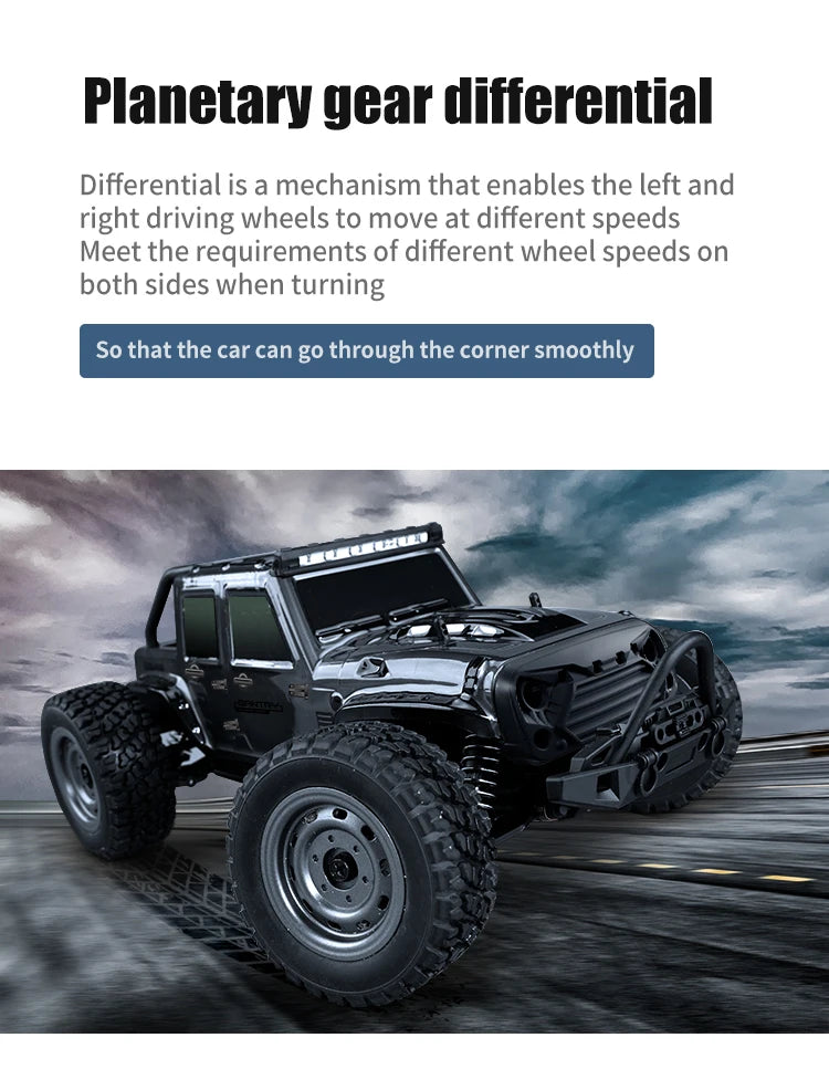 1:16 75KM/H or 50KM/H 4WD RC Car with LED Remote Control Cars High Speed Drift Monster Truck for Kids Vs Wltoys 144001 Toys