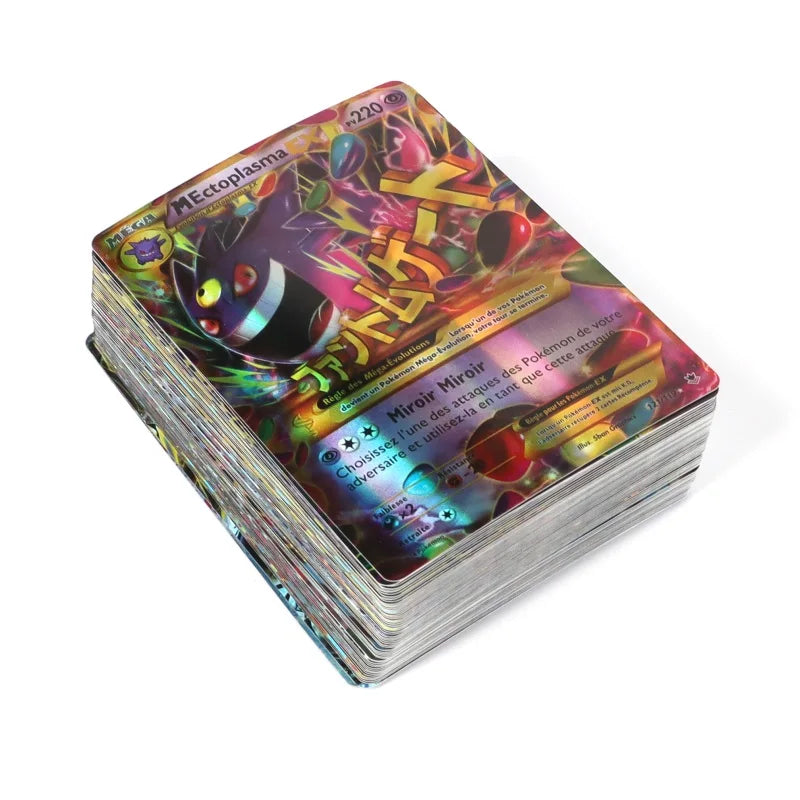 60-100Pcs French Pokemon cards MEGA Vmax Shiny trading Card Birthday gift for children