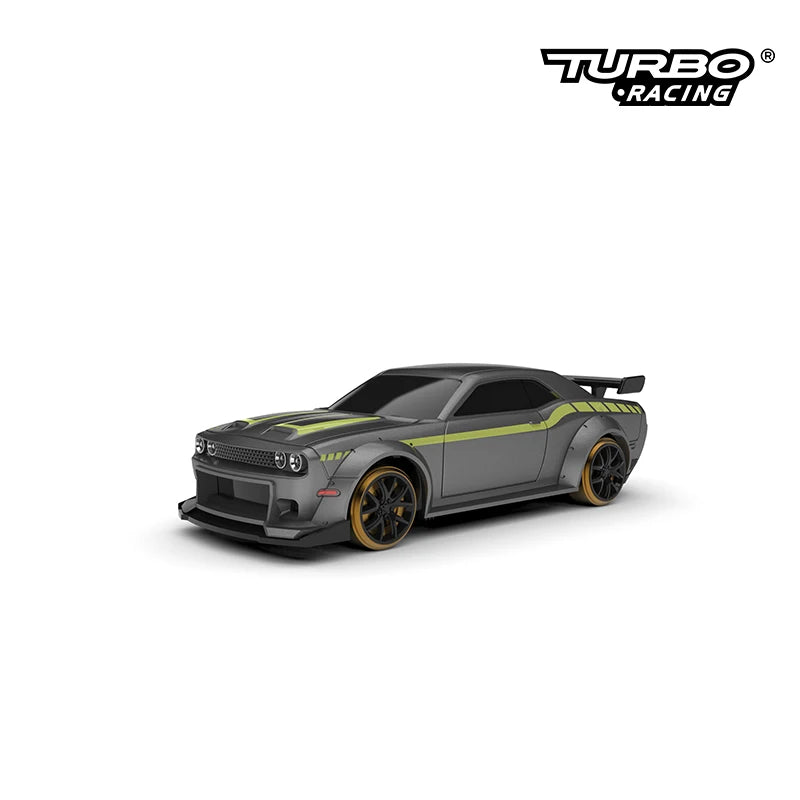 Turbo Racing 1:76 C65 Drift RC Car With Gyro Radio Full Proportional Remote Control Toys RTR Desktop Toys For Adults and Kids