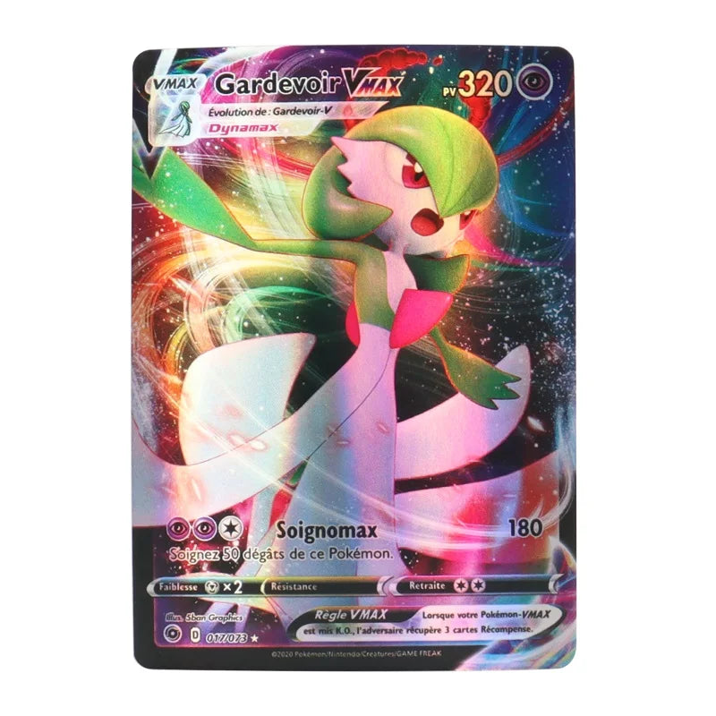 60-100Pcs French Pokemon cards MEGA Vmax Shiny trading Card Birthday gift for children