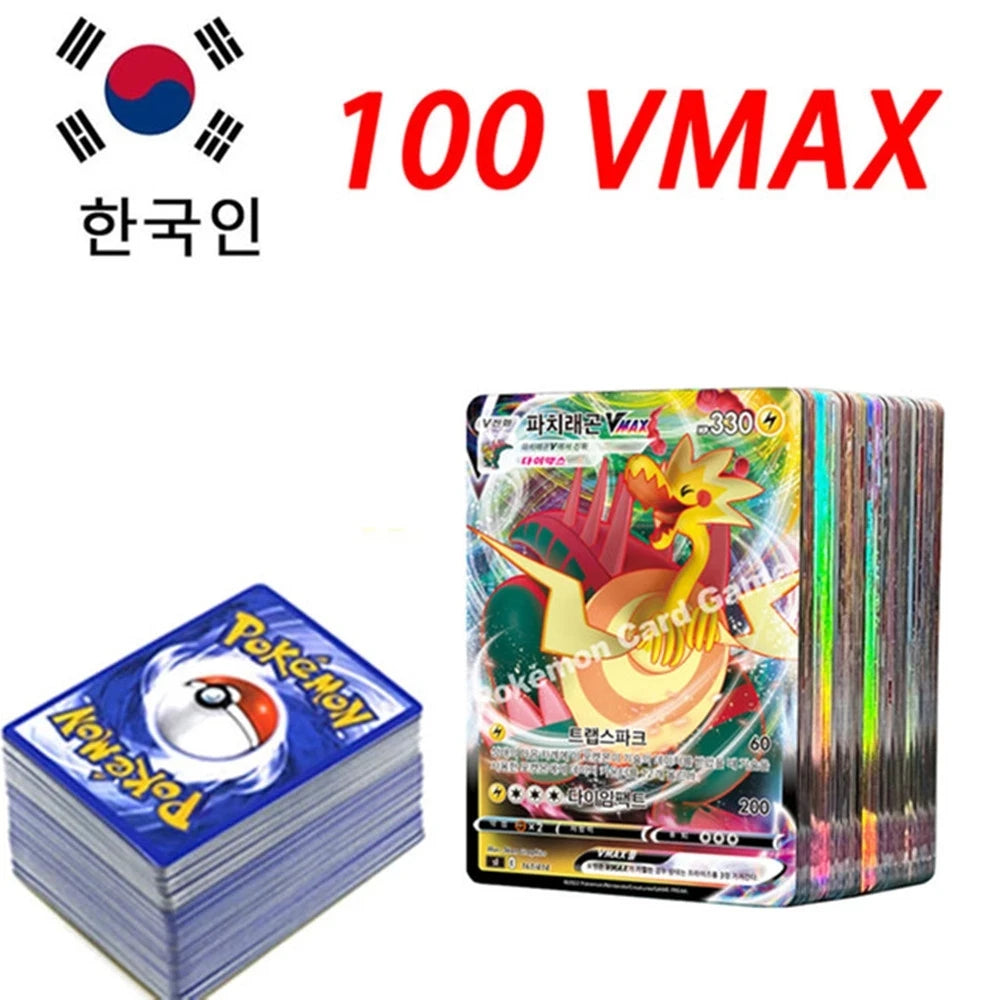 Pokemon Cards in Korean Vstar Vmax GX Limited CSR Shiny Rainbow Arceus Pikachu Charizard Holographic Playing Cards Kids Gift