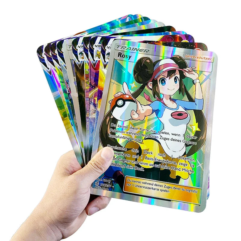 5-30 Pcs/set Pokemon Cards Jumbo Card Italian English Vmax GX Color Energy Card Pikachu Rare Collection Battle Trainer Boys Gift