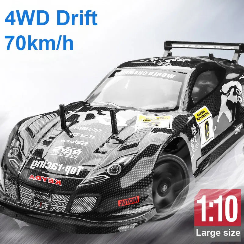 1:10 70km/h High-speed Drift Remote Control Car 2.4G 4WD Rc Off-road Vehicle Dual-speed Rc Car Children's Christmas Gift