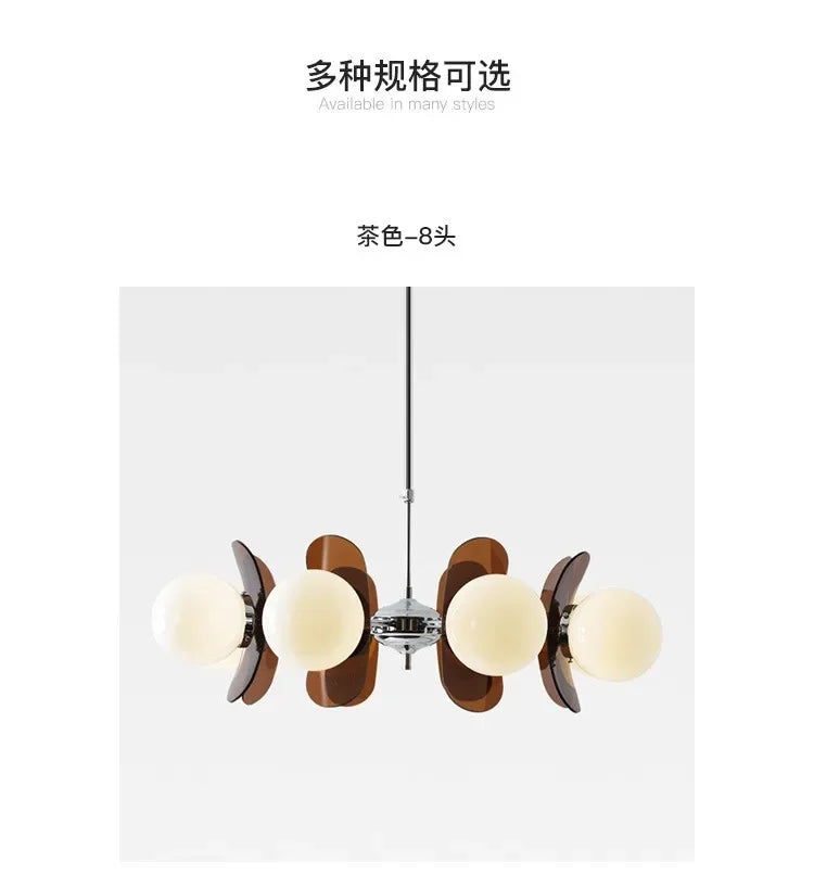 Nordic Middle Ancient Acrylic Beans Pendant Lamp Living Room Dining Room Study Restaurant Children's Bedroom Bauhaus Chandeliers