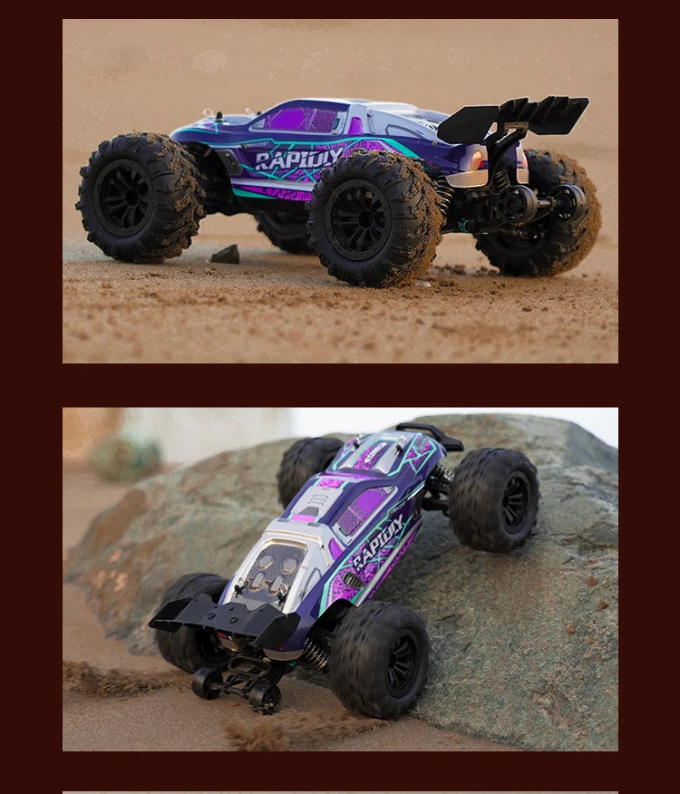 1:16 75KM/H or 50KM/H 4WD RC Car with LED Remote Control Cars High Speed Drift Monster Truck for Kids Vs Wltoys 144001 Toys