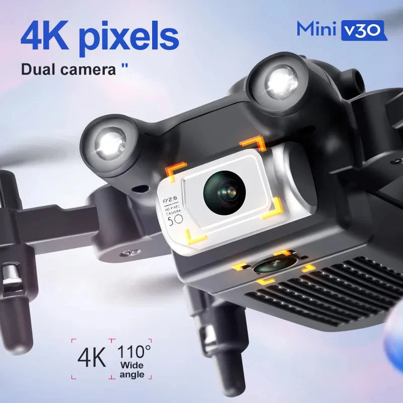 XIAOMI V30 Mini Drone 4DRC  with Camera HD 4K 1080P FPV RC Drones Profesional Five-sided Obstacle Avoidance Helicopter Drone Toy