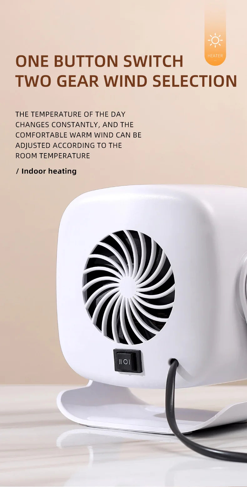 110V 220V Electric Fan Heater Portable Home Heater Fast Heating Desktop Heater for Winter Warming Machine Warm Hands and Feet