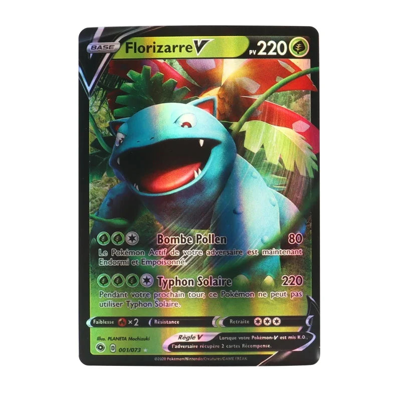 60-100Pcs French Pokemon cards MEGA Vmax Shiny trading Card Birthday gift for children