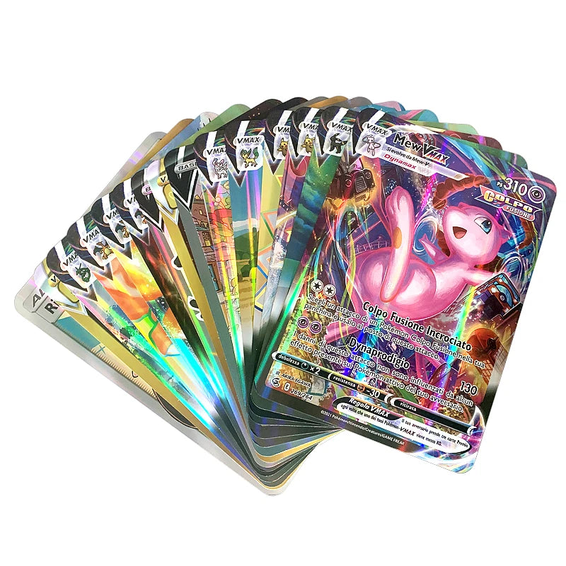 5-30 Pcs/set Pokemon Cards Jumbo Card Italian English Vmax GX Color Energy Card Pikachu Rare Collection Battle Trainer Boys Gift