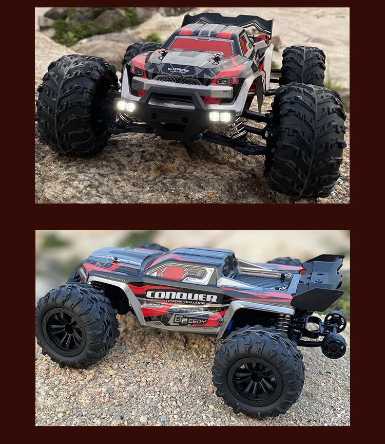 1:16 75KM/H or 50KM/H 4WD RC Car with LED Remote Control Cars High Speed Drift Monster Truck for Kids Vs Wltoys 144001 Toys