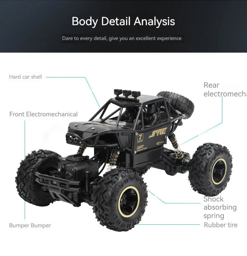 1:12 Large Remote Control Car Drifting Off-road 4x4 Climbing Bigfoot Speedracing Charging Toy Car Children's Gift Rc Drift Car