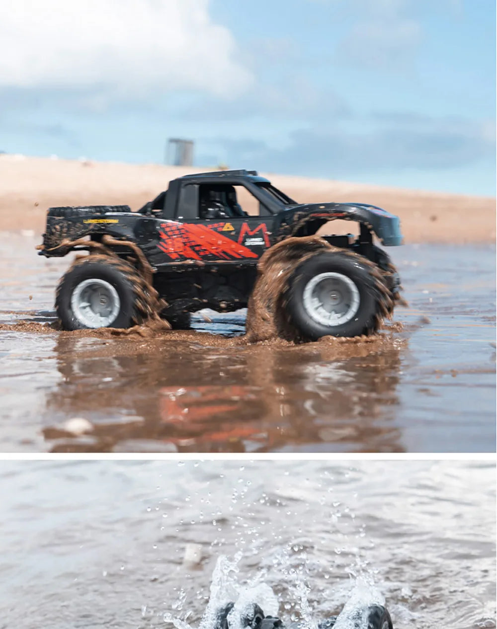 Q156 Amphibious 4WD RC Car 2.4G Off Road Remote Control Cars Waterproof Climbing Vehicle Drift Monster Truck for Kids Toys