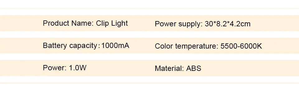 Adjustable LED Book Lamp Portable Mini Eye Protection Reading Light Clip-On Table Lamp Battery Powered Study Reading Table Lamp