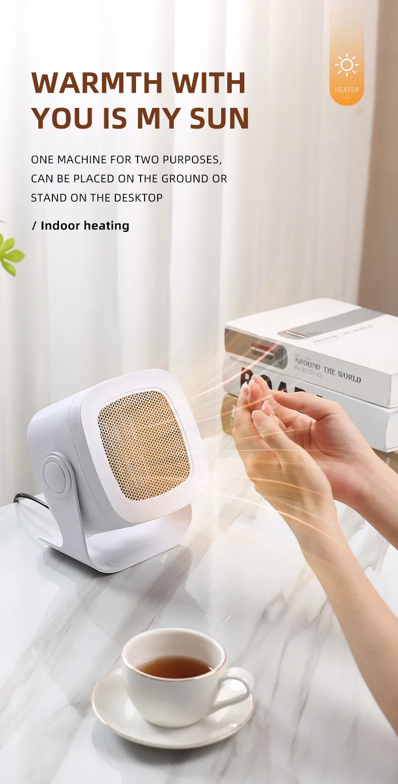 110V 220V Electric Fan Heater Portable Home Heater Fast Heating Desktop Heater for Winter Warming Machine Warm Hands and Feet