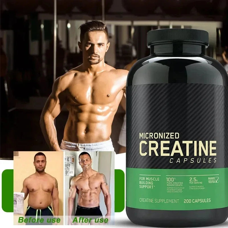 60 Capsules Creatine, Muscle Building creatine monohydrate power, performance and accelerate muscle growth Kreatin