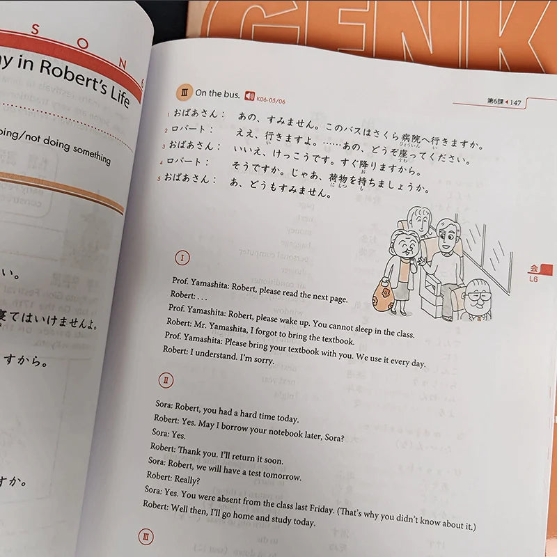 Original Genki The 3 Edition Textbook workbook answer An Integrated Course In Elementary Japanese with english Learning 1/2 Book