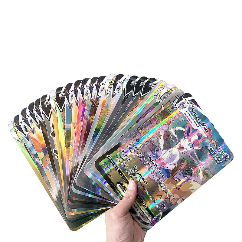 15/30pcs Anime Pokemon Pikachu Cards Shining Vmax Vstar Big Size Collection Battle Trainer Card Children GX VMax Card Toys Gifts