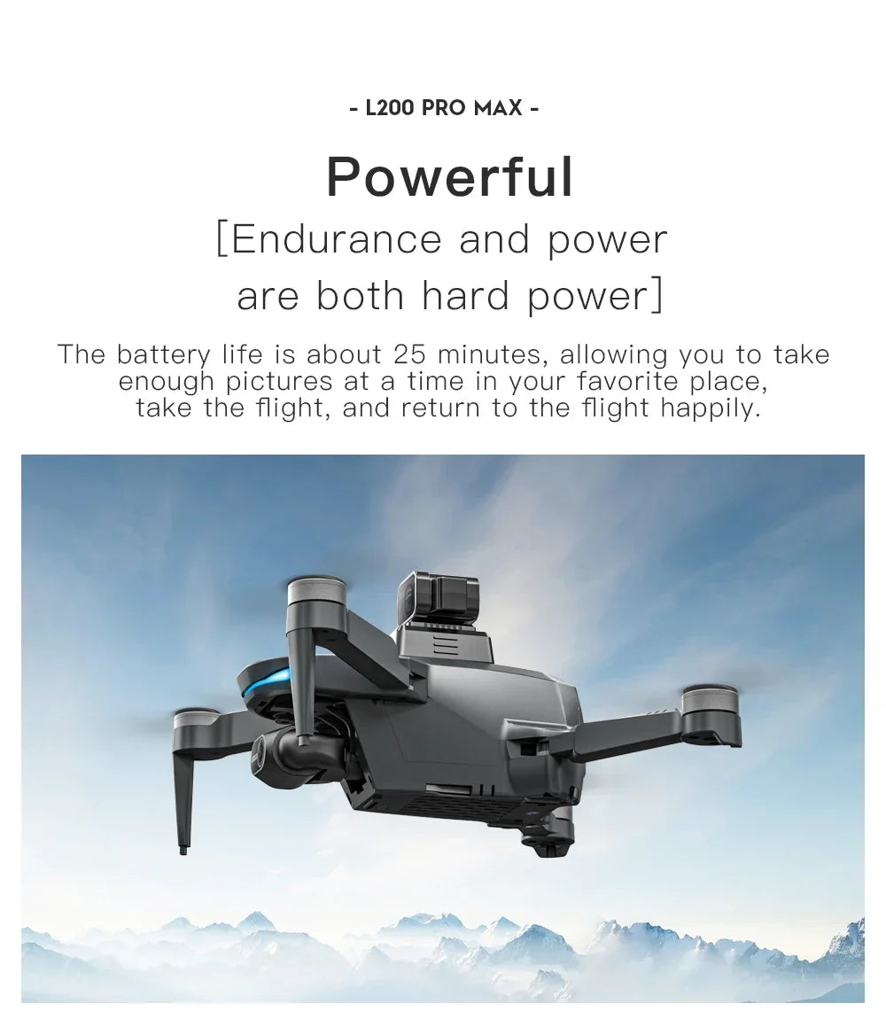 L200 PRO MAX Drone 4K 2-Axis PTZ HD Dual Camera 360° Laser Obstacle Avoidance Brushless Motor GPS 5G WIFI RC FPV Quadcopter Toys