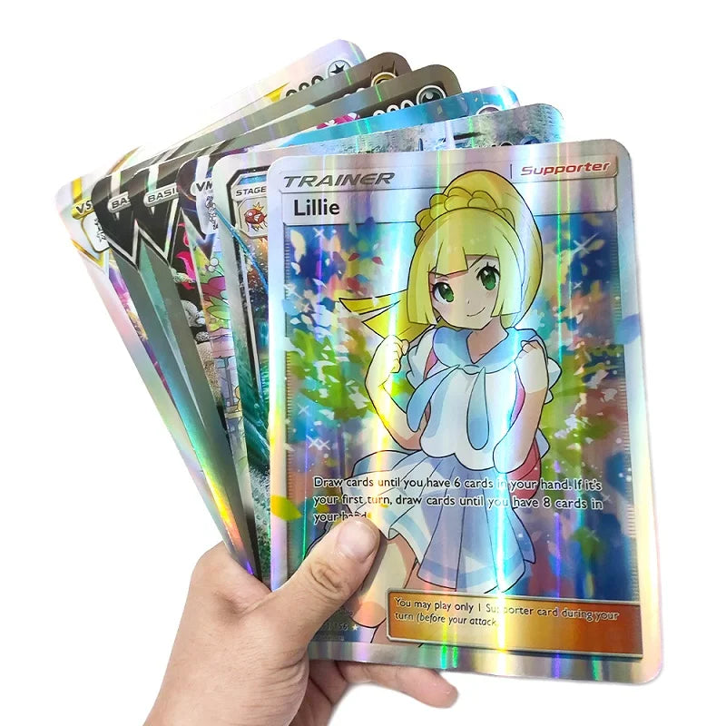 5-30 Pcs/set Pokemon Cards Jumbo Card Italian English Vmax GX Color Energy Card Pikachu Rare Collection Battle Trainer Boys Gift