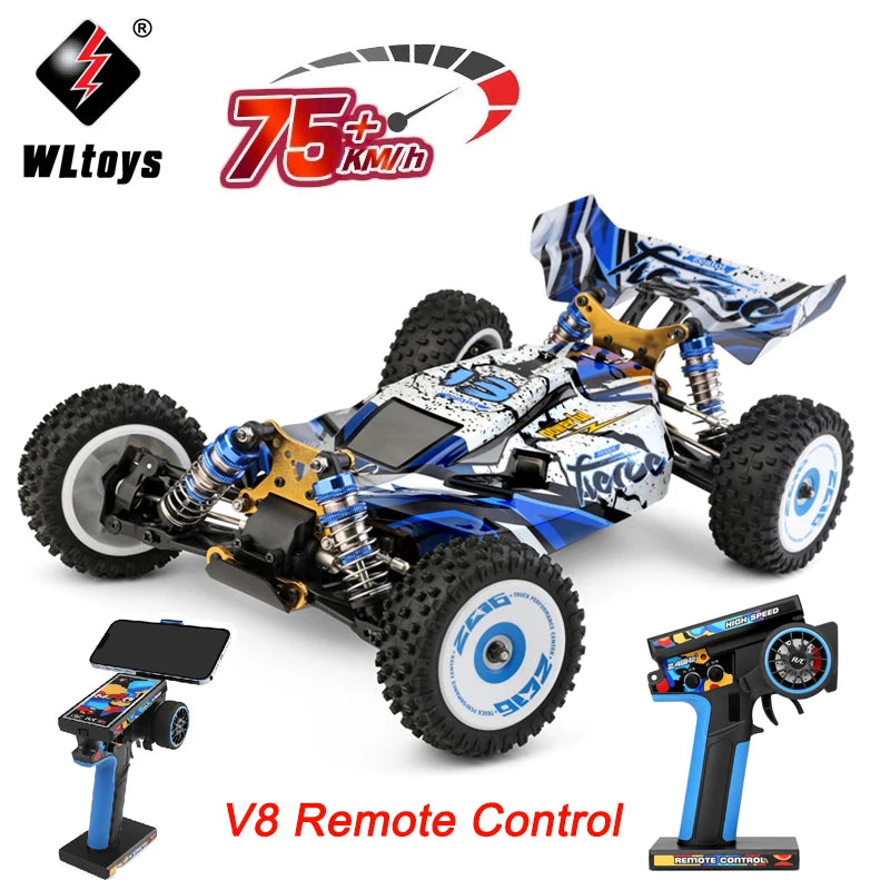 WLtoys 124017 75KM/H 124019 55KM/H 124008 60KM/H 2.4G RC Car Brushless 4WD Electric High Speed Drift Remote Control Toys 3000mAh